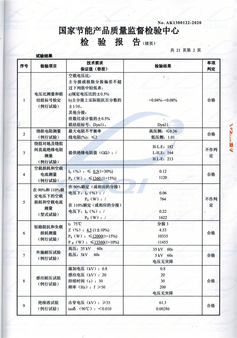 高低压试验报告-S11-1250岱岳岱岳岱岳油浸式变压器-2.jpg